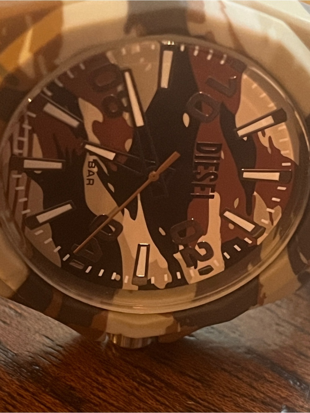 Diesel Camouflage Dial Watch in Brown and Black NWT